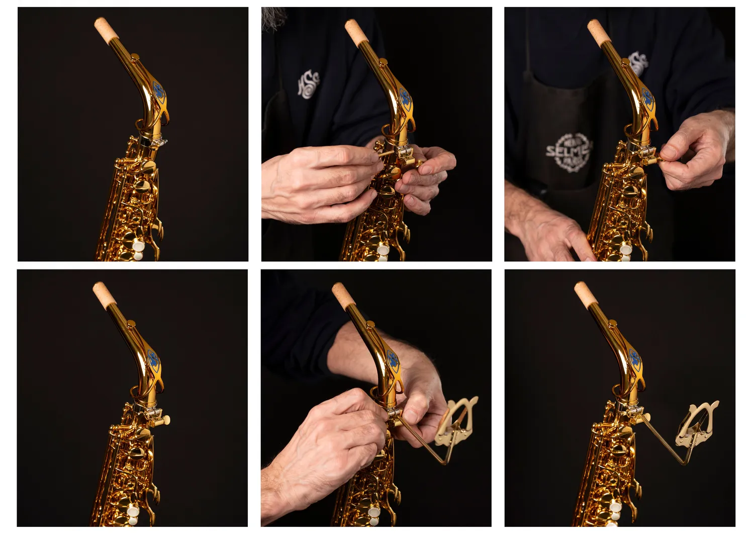 Selmer Paris Supreme Signature sax lyrahouder gelakt