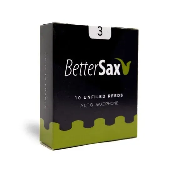 BetterSax Jazz Cut altsax rieten doos 10 gebalanceerd