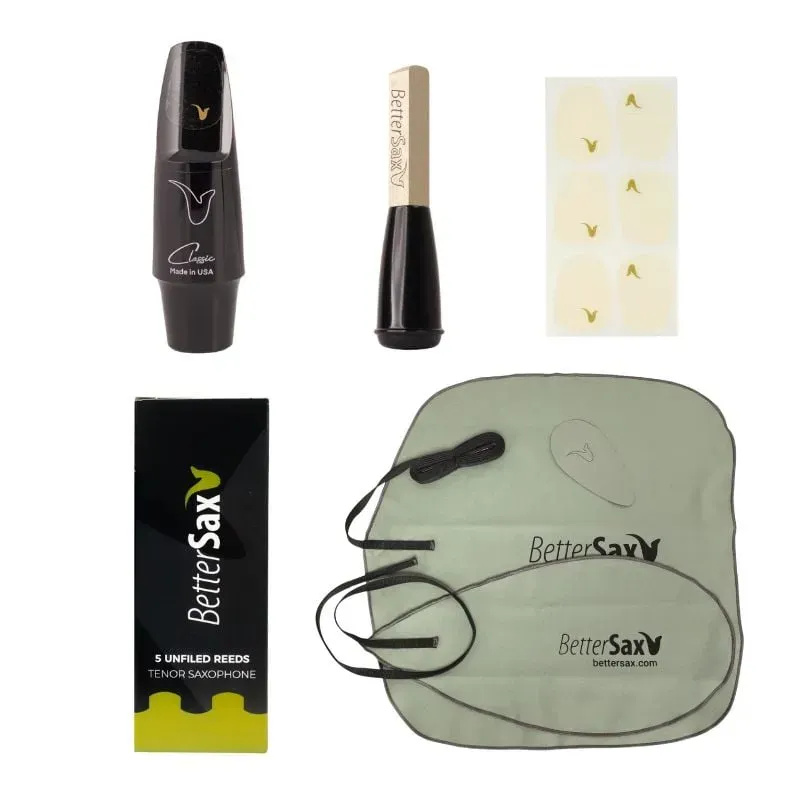 BetterSax Accessory Bundle tenor accessoireset met mondstuk en rieten