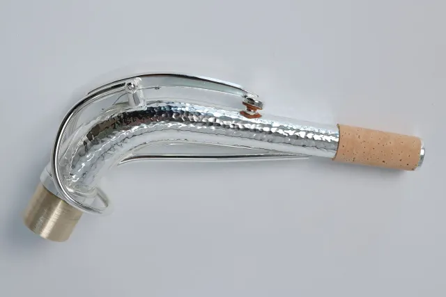 JX-Custom SBA altsax hals verzilverd handgehamerd