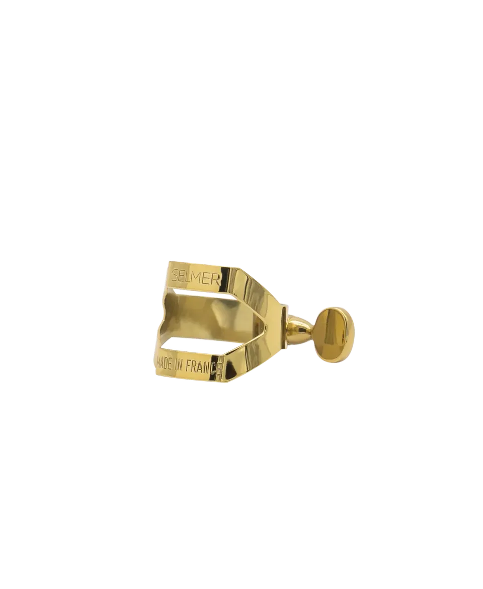 Selmer Paris sopraansaxofoon ligatuur rietklem verguld