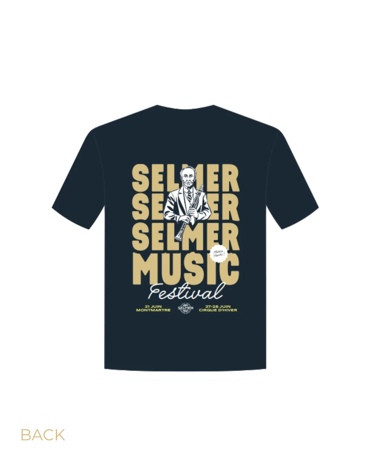 Selmer Paris Music Festival T-shirt 2XL blauw katoen